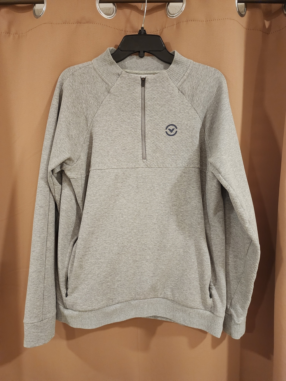 Virus Men's Gray Half-Zip Performance Sweater